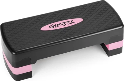 Степ платформа для аеробіки Gymtek 3 рівні Рожево-чорна (5905884426920)