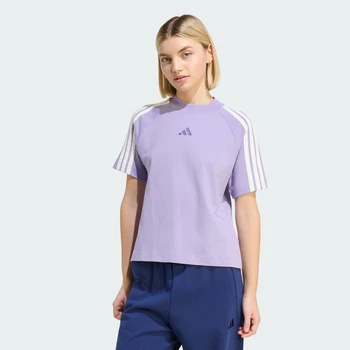 Женская футболка ADIDAS KIT 3-STRIPES adidas KT0338 (XL) фиолетовый (4068804728557)