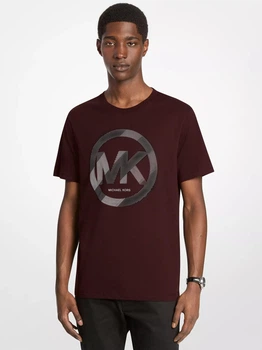 Футболка хлопковая мужская Michael Kors 58242292 XL Бордовая (1160565384)