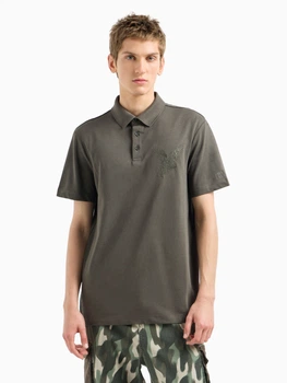 Поло довге чоловіче Armani Exchange 366275502 2XL Зелене (1160633663)