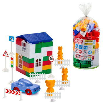 Конструктор пластиковый 100 деталей для детей от 3 лет Colorplast MC-5398