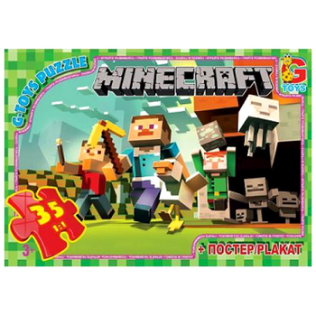 Пазлы 35 элементов для детей от 3 лет картон G-Toys MC-9143