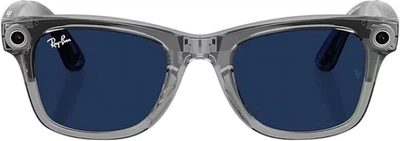 Смарт-очки Ray-Ban Meta Wayfarer Gen2 Standard Shiny Transparent Grey Frame/Clear Sapphire Lenses (RW4012 6840MF 53-22)