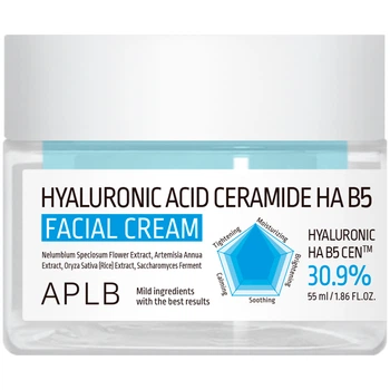 Крем для лица с гиалуроновой кислотой, керамидами и витамином B5 APLB Hyaluronic Acid Ceramide HA B5 Facial Cream, 55 мл