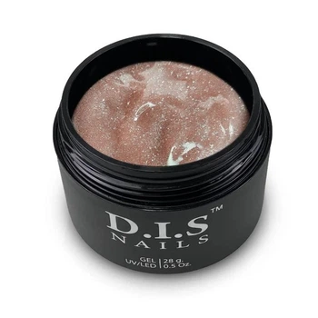 Гель для наращивания D.I.S Nails Universal Gel Shimmer № 33, золотистый нюд с шиммером, 28 г