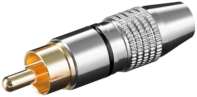 Роз'єм Lucom RCA-конектор /M Metal Gold D=6.5mm Black чорний(62.09.8577)