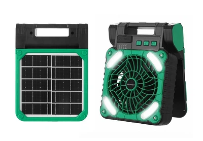 Вентилятор аккумуляторный NEWVEW NV-U01 5200mAh солнечная панель, повербанк, фонарь Black