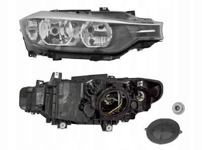 Фара передня BMW 3-Series F30/31 2012-2015, права, електричне регулювання, з коректором, без ламп (H7/H7/PY21W/PW24W/H6W), Depo,