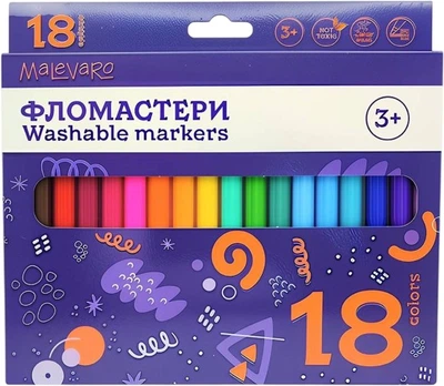 Фломастеры Malevaro 18 цветов (764026ML)