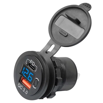 Автомобильное зарядное устройство с быстрой зарядкой LoadUP A39C (QC 3.0, USB Type-C, PD)