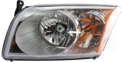 Фара передня Dodge Caliber 2006-2011, ліва, механічне регулювання, без ламп (H13.3157AK), з функцією AFS, Depo, 3341118LAS