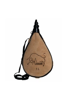 Фляга LAKEN Leather canteen 1 L straight form Beig 1 l