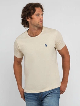 Футболка бавовняна чоловіча U.S. Polo Assn 915679340 M Бежева (1160806285)