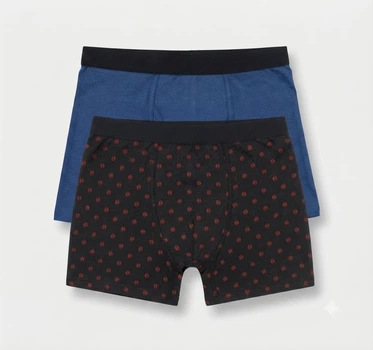 Трусы-боксеры набор 2 шт. для мужчины Up2fashion LYCRA® 840082 L Комбинированный