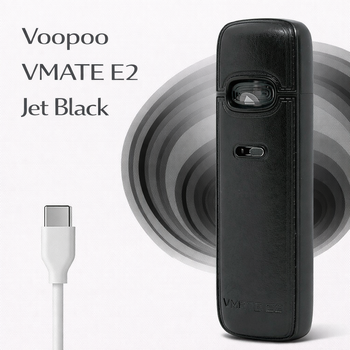 Электронная сигарета Voopoo Vmate E2 Jet Black 1500мАч многоразовая курилка Вупу в-майт е2 электронка черная до 30Вт