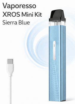 Підсистема Vaporesso XROS Mini KIt Sierra Blue 0.8 Ом електронка Вапорессо Хрос 1000 мАг Міні Кіт вейп 2 мл