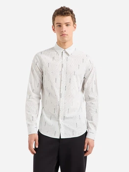 Рубашка хлопковая мужская Armani Exchange 371084196 2XL Белая (1160846308)