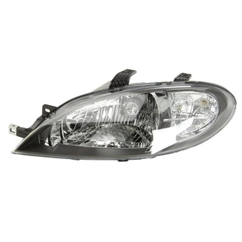 Фара передняя Chevrolet Lacetti HB 2005-2012/Daewoo Gentra, левая H4, электрическая регулировка, с моторчиком, черная рамка, Depo,