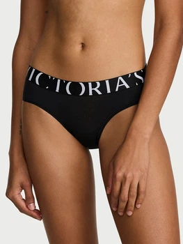 Трусики слипы женские хлопковые Victoria's Secret 757135397 L Черные (1160818787)