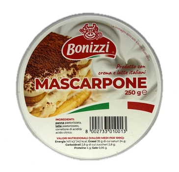 Маскарпоне Bonizzi крем сир вершковий 250 г (MP0800)