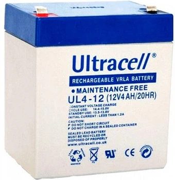 Аккумуляторная батарея Ultracell UL4-12 AGM 12V 4Ah White (YT37635)