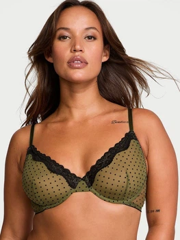 Бюстгальтер с косточками Victoria's Secret 379512138 32B Зеленый (1160520973)
