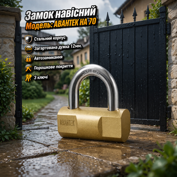 Замок навесной Авантек НA 70 (70 мм)