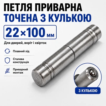 Петля дверна приварна 22*100мм з підшипником