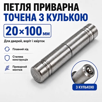 Петля дверна приварна 20*100мм з підшипником