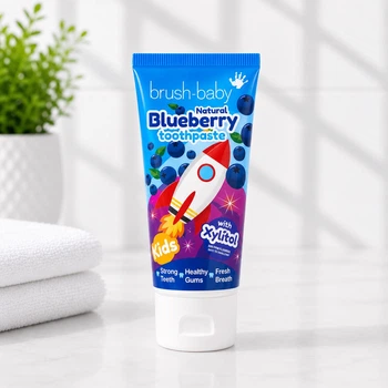 Зубная паста для детей Brush-Baby Blueberry Rocket (3+) фтор 1350 ppm 50мл ракета (вкус черники)