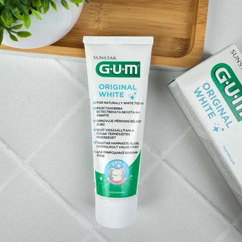Зубная паста GUM Original White (фтор 1450 ppm, мятный вкус) 75 мл — безопасное отбеливание, для ежедневного использования