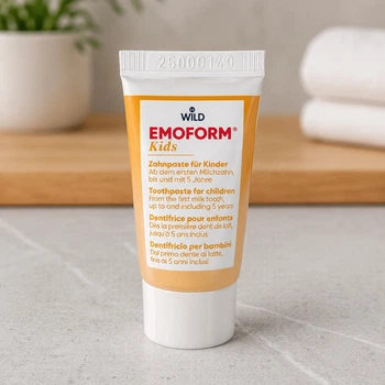Детская зубная паста Wild EMOFORM Kids с фторидом олова 500 ppm F-, фруктовый вкус (0–5 лет), 6 мл | Комплексная защита первых зубов