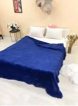 Покрывало травка евро 210х230 синее