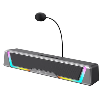 Ігрова колонка SOUNDBAR HAVIT SK221 6W USB+BT RGB Black+Gray HAVIT (29407-000)