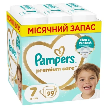 Подгузники Pampers Premium Care Розмір 7 (15+ кг) 99 шт (8006530223584) Pampers 8006530223584 1054720