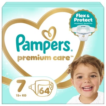 Подгузники Pampers Premium Care Розмір 7 15+ кг 64 шт (8006530260145) Pampers 8006530260145 1054580