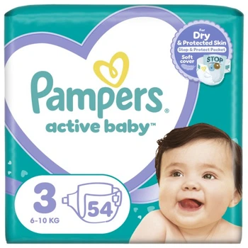Подгузники Pampers Active Baby Размер 3 (6-10 кг) 54 шт (8001090948977) Pampers 8001090948977 1054500