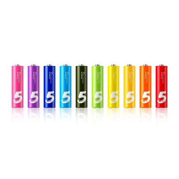 Батарейки Xiaomi Rainbow AA щелочные элементы питания для пультов игрушек и гаджетов 10 штук