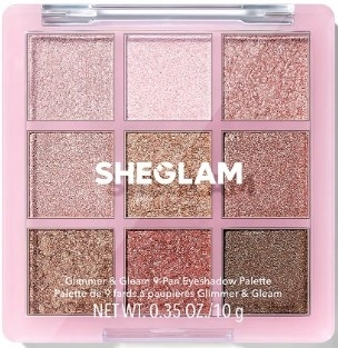 Палітра тіней для повік SHEGLAM Just Blushed 9-Pan Glimmer & Gleam