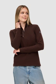 Флісова кофта Avecs коричнева для жінок з технологією Anti-pilling 50324/41 XL