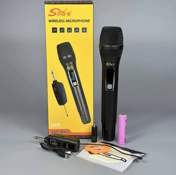 Беспроводной микрофон беспроводной Sing-e ZQS-1M503 UHF 610-680MHz для караоке и выступлений