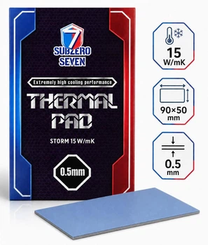 Термопрокладка SubZero Seven Storm 15 W/mK 90x50x0.5 мм