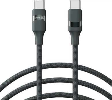 Кабель Make Type-C to Type-C PD 60W 1 м Braid Black (MCB-CB2BK)