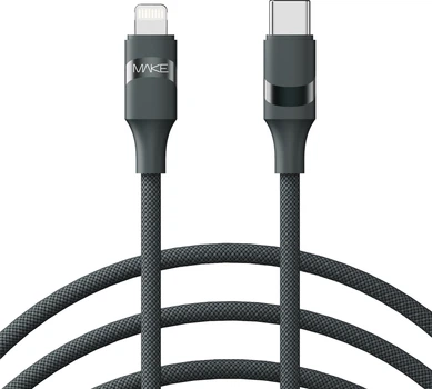Кабель Make Type-C to Lightning 30W 1 м Braid Black (MCB-LB2BK)