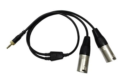 Kabel CKMOVA AC-TLX2 3.5 mm TRS nakręcany - 2 x XLR Męski 0.48 m  Black (9339185780386)