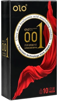 Презервативи OLO Zero1One 001 Ультратонкі латексні з гіалуроновою змазкою 10 шт (ROZ6501053718)