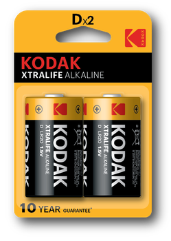 Батарейка Kodak XtraLife D / LR20 Alkaline 1.5v (2 шт)