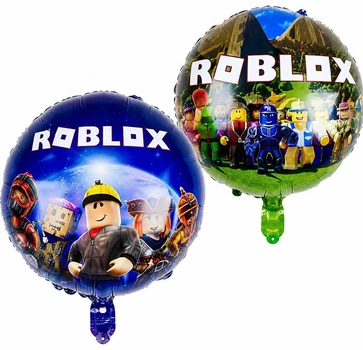 Фольгированный воздушный шар Roblox 45 см | Круглый шар Роблокс | Декор для Дня рождения