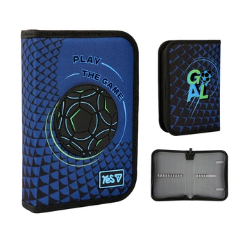 Пенал школьный 1 отделение без отворотов Yes HP-02 First Goal 533725