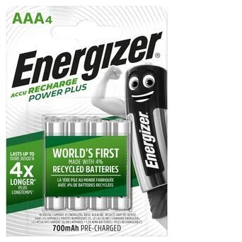 Аккумулятор ENERGIZER Power Plus HR03 AAA 700mAh 4шт (12)